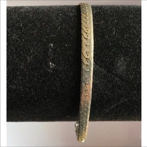 Hallmark:"925”;6” Sterling Silver Herringbone Bracelet